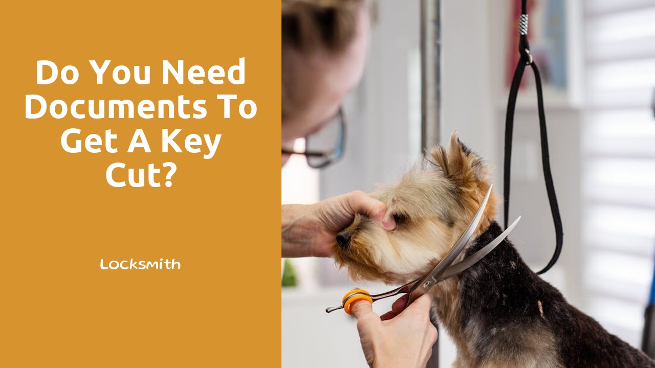 Do you need documents to get a key cut?