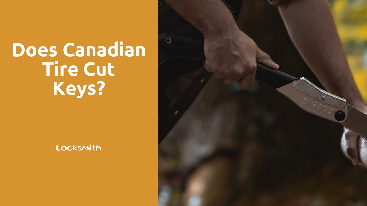 Does Canadian Tire cut keys?